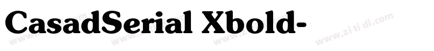 CasadSerial Xbold字体转换 CasadSerial Xbold字体转换